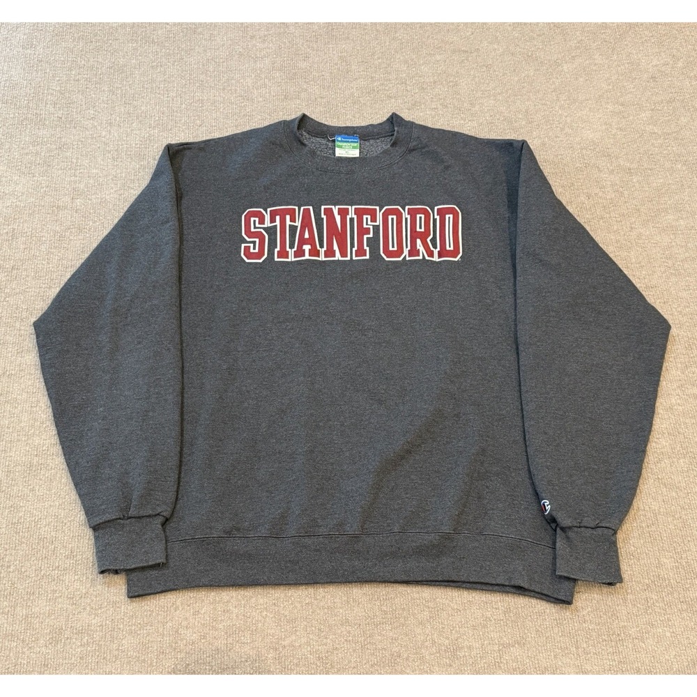 Champion Reverse Weave Stanford University Sweatshirt Gray XL College Sweater